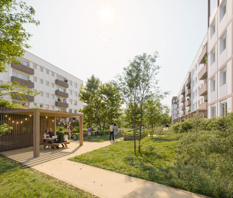 171 Logements Aviateurs - Lille Bois Blanc - jardin collectif - FP architectes - Atelier 9.81