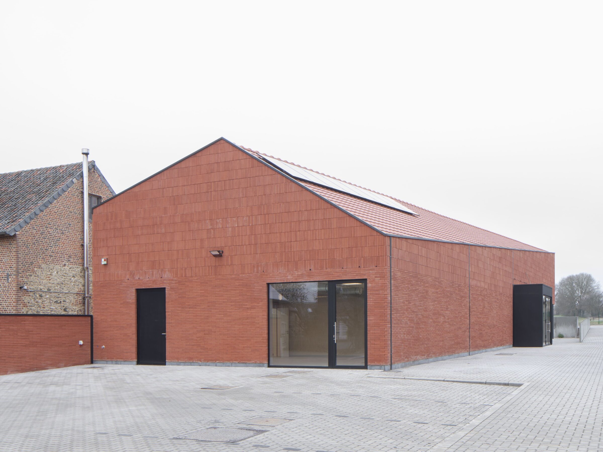 Vue d'ensemble de la nouvelle maison de village à Moxhe.