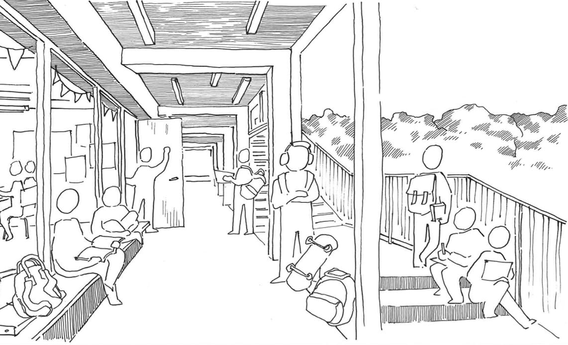 Construction du nouveau bâtiment scolaire du Collège Saint-Michel FP architectes