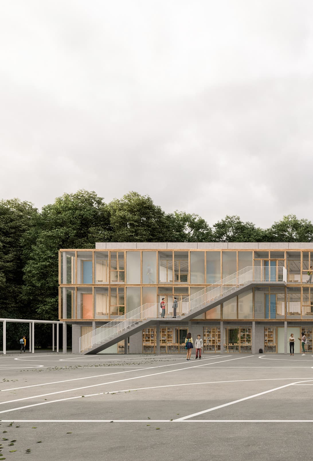 Construction du nouveau bâtiment scolaire du Collège Saint-Michel FP architectes