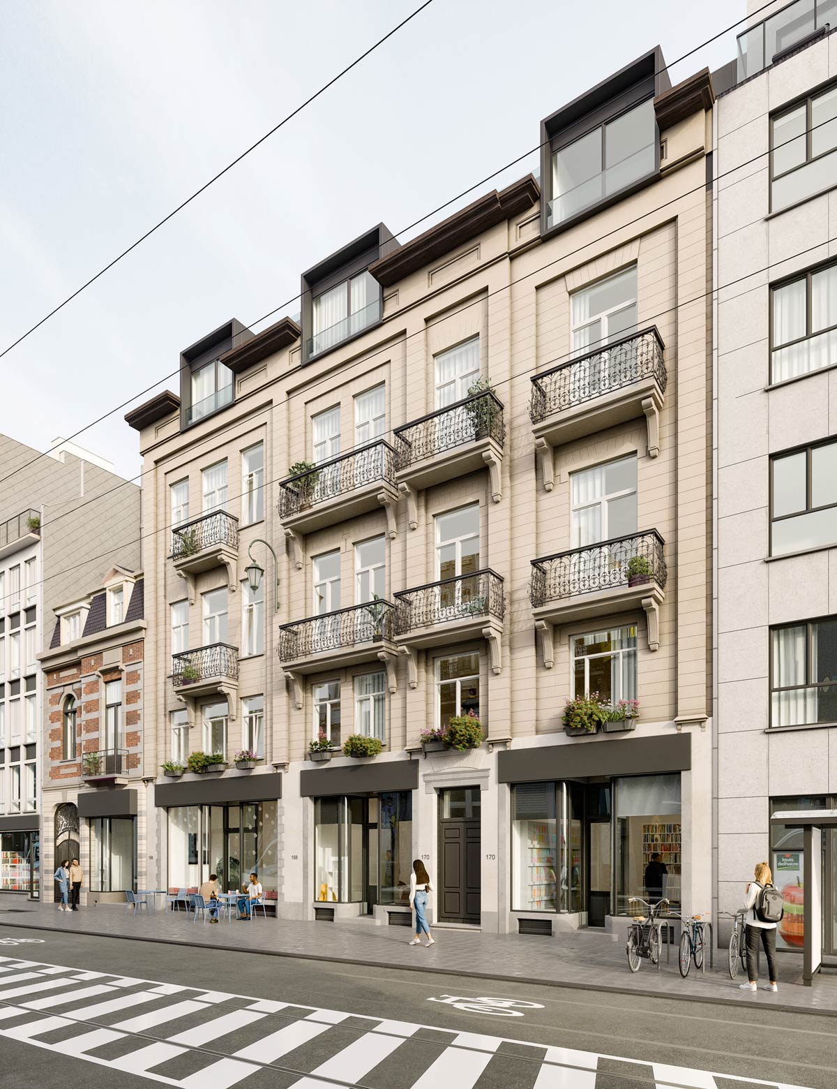 Transformation immeuble de rapport vue extérieure FP architectes